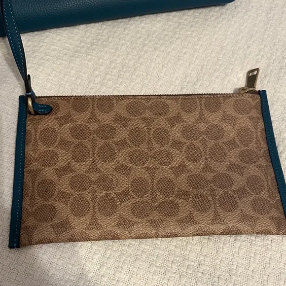 Coach Deep Teal Tote Bag - Picture 8 of 13